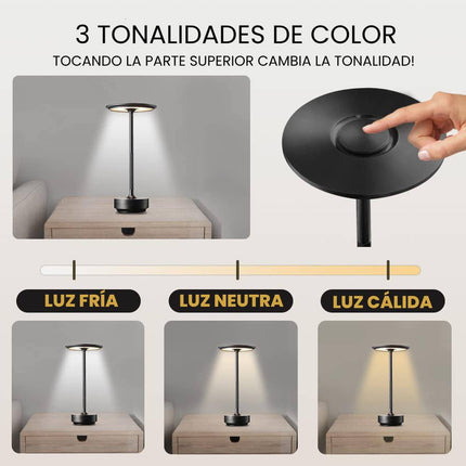 Lámpara Luminaria Portatil De Mesa Inalámbrica Recargable