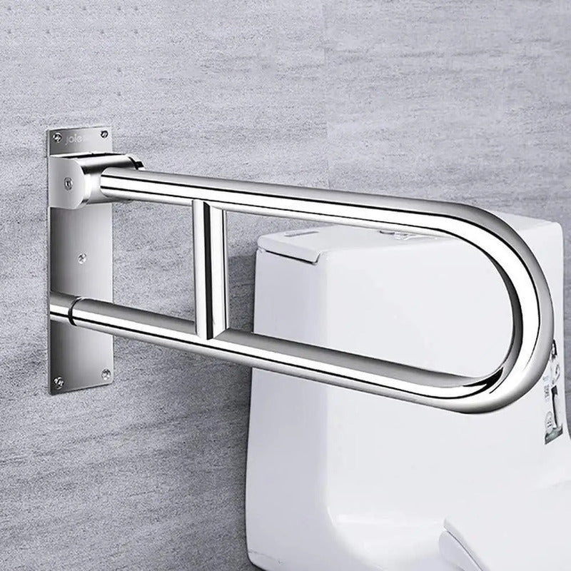 Barra Agarradera Rebatible De Apoyo Doble Articulada De Baño