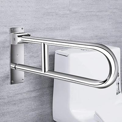 Barra Agarradera Rebatible De Apoyo Doble Articulada De Baño