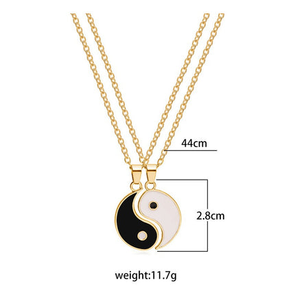 Collar Colgante Diseño Yin Yang Para Compartir