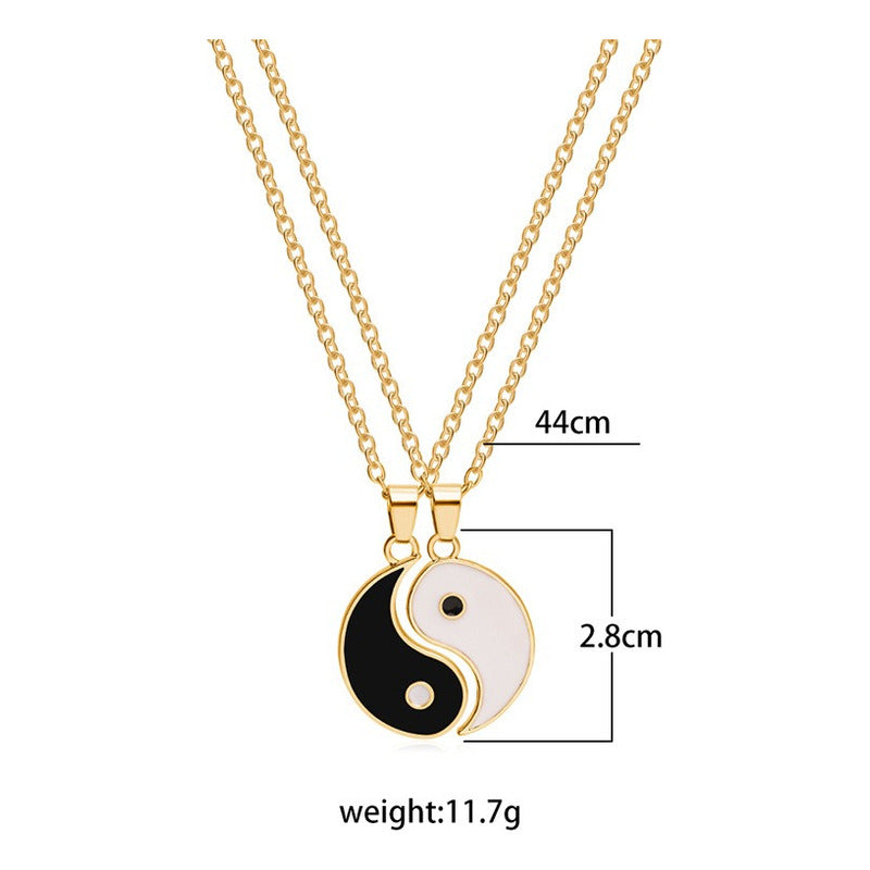 Collar Colgante Diseño Yin Yang Para Compartir