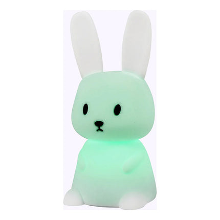 Lámpara De Noche De Conejo De Colores Bebés Niños Tactil Usb Blanco Multicolor