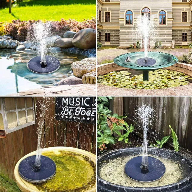 Fuente Flotante Recargable Con Panel Solar Jardin Exterior