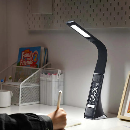 Lampara De Escritorio Nocturna Flexible Led Para Lectura Usb Negro Blanco