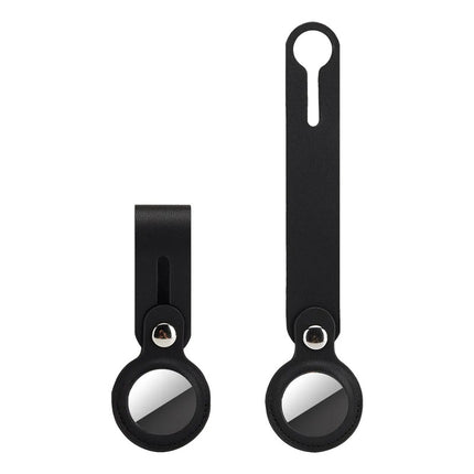 Llavero Protector Bucle De Silicona Para Apple Airtag Negro Lisa