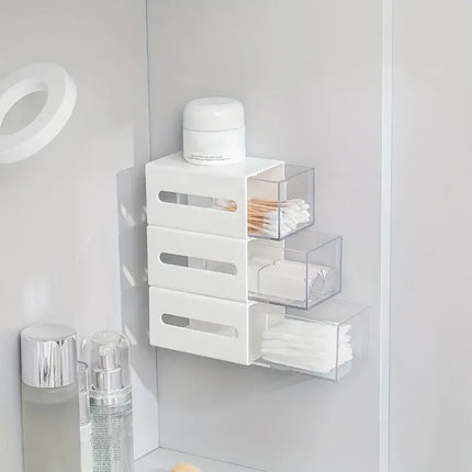 Mini Cajas Organizadoras Multiuso Adhesivas Baño Pack X4