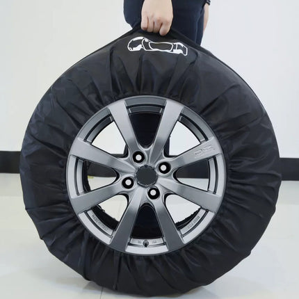Set X4 Fundas Cubre Rueda Neumatico Auto Rodado 13 A 18 Negro