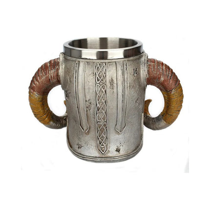 Taza Jarra Calavera Nórdica Vikinga Medieval Cerveza Café Té