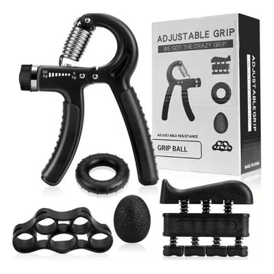 Set Hand Grip Ejercitador Manos Dedos Y Antebrazo 10-60 Kg
