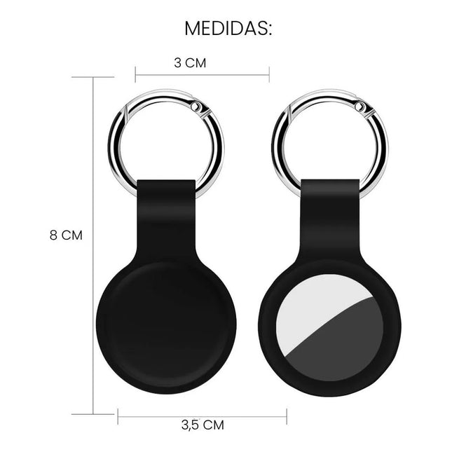Llavero Funda Protectora De Silicona Porta Airtag Rosa