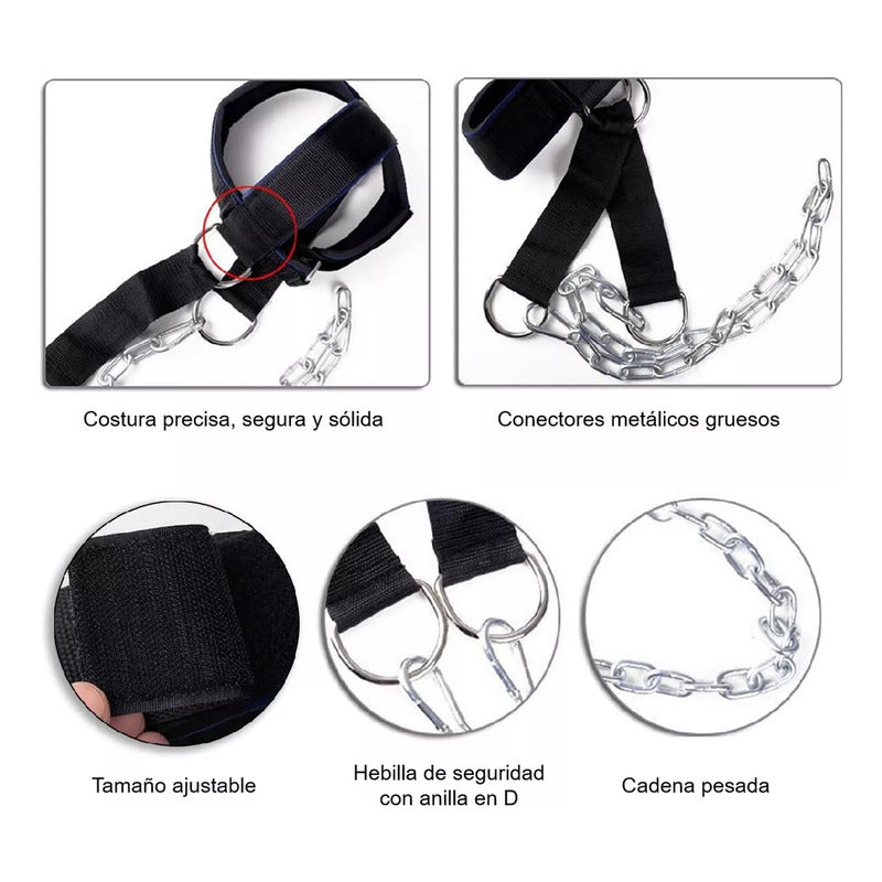 Ejercitador De Cuello Cabezal Arnes Neck Harness Gym Boxeo