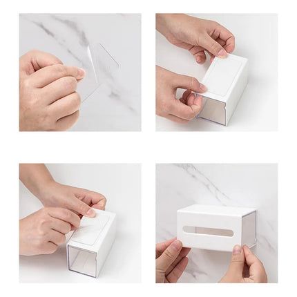 Mini Cajas Organizadoras Multiuso Adhesivas Baño Pack X4