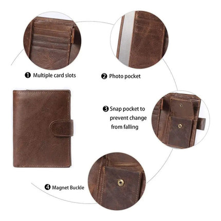 Billetera Rfid Antirrobo Para Hombre Multiple Ranuras