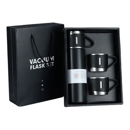 Set Termo 500ml Y 3 Mini Tazas Vaso Termico Calidad