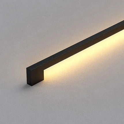 Aplique Led Alargado Longitudinal Moderno Luz Cálida 80 Cm Negro
