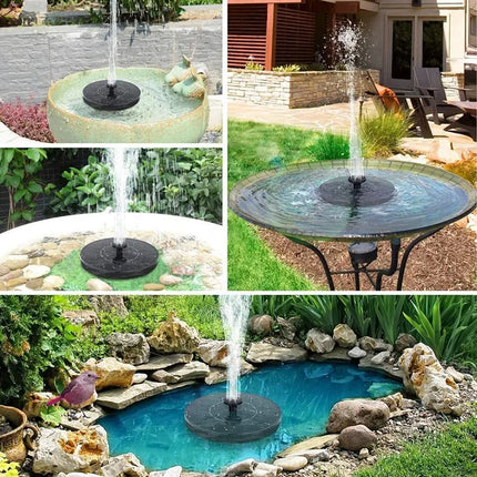 Fuente Flotante Recargable Con Panel Solar Jardin Exterior