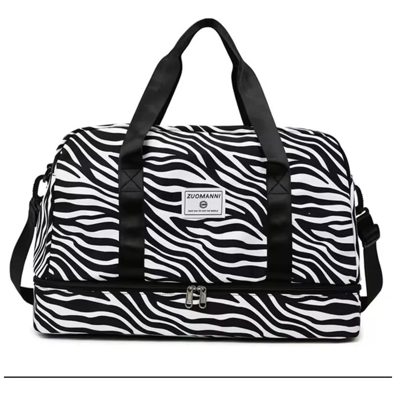 Bolso Dama Deportivo Multifunción Viaje Cebra Animal Print