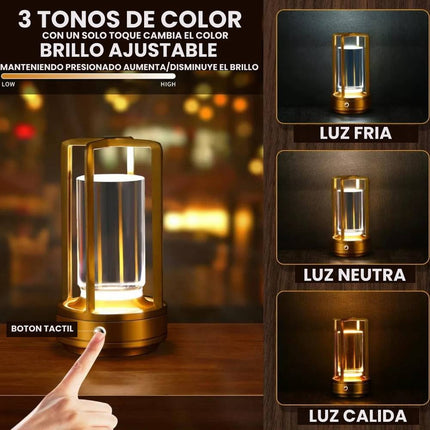 Lampara De Mesa Usb Portatil Recargable Inálambrica De Farol