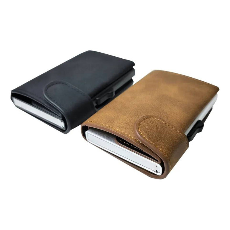 Billetera Con Tarjetero Rfid Antirrobo Billetes Horizontal