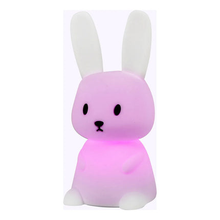Lámpara De Noche De Conejo De Colores Bebés Niños Tactil Usb Blanco Multicolor