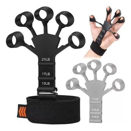 Ejercitador De Dedos Flex Grip Hand Grip X2 Super Resistente Negro