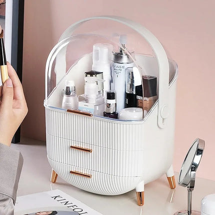 Organizador De Maquillaje Grande Porta Cosmeticos Con Asa