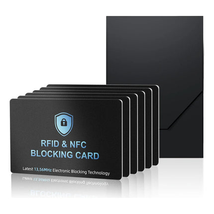 Tarjeta Protector Bloqueador Anti Robo Credito Debito Rfid Negro
