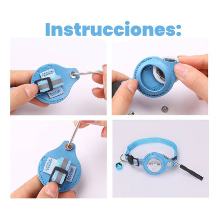 Collar Porta Airtag Para Gatos Con Cascabel Air Tag Case