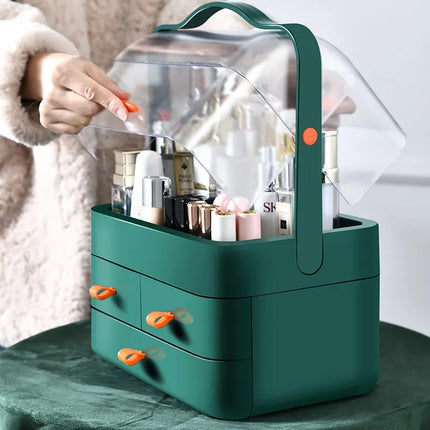 Organizador De Maquillaje Cosmeticos Con 3 Cajones Cuadrado