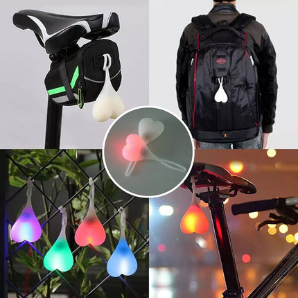 Luz Led Trasera Para Bicicleta Con Diseño De Bolas Colgantes