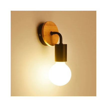 Pack X 2 Aplique De Pared Nordico Vintage Metal Madera