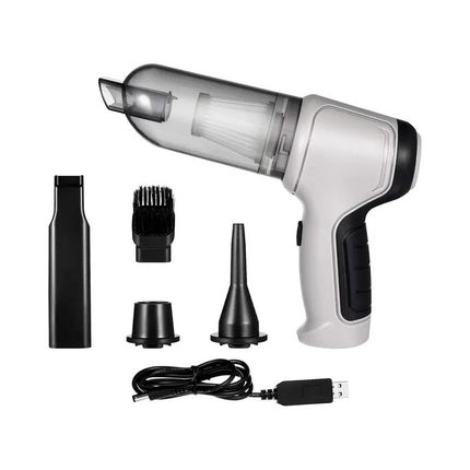 Aspiradora De Mano Para Auto Inalambrica Recargable 4 En 1 Gris