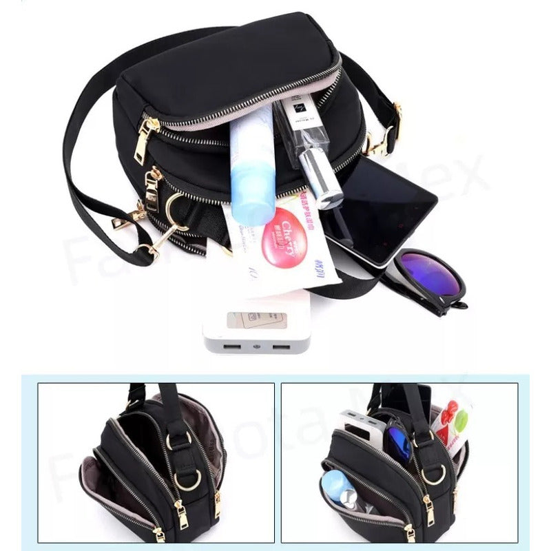 Bandolera Bolso Crossbody Doble Repartición Para Mujer