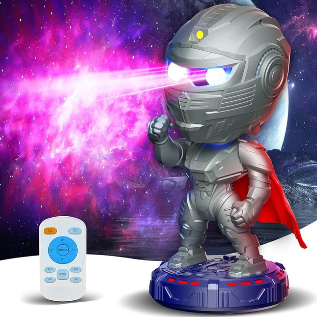 Mecha Warrior Proyector Galaxia Estrellas Lampara Multicolor