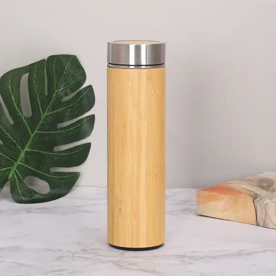 Vaso Termo Para Café O Te Rejilla Premium Acero Bamboo