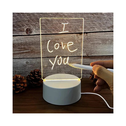 Pizarra Cartel Luminoso Led Rectangular Escribir Dibujar Blanco