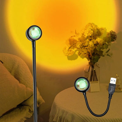 Sunset Lamp Lámpara Led Efecto Atardecer Amanecer Usb Tiktok