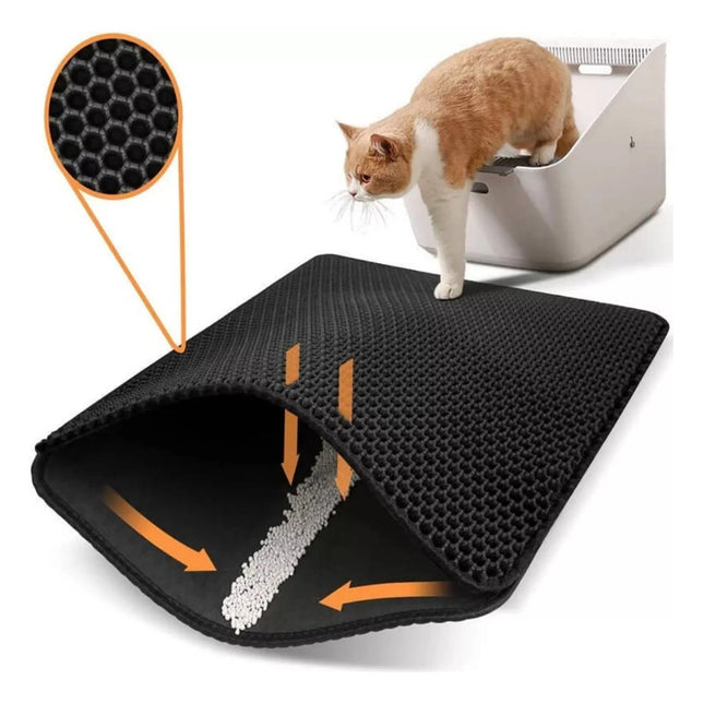 Alfombra Arenero Gato Doble Capa Impermeable 45x60cm
