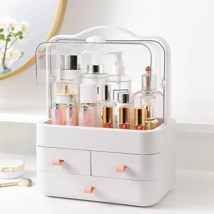 Organizador De Maquillaje Cosmeticos Con 3 Cajones Cuadrado