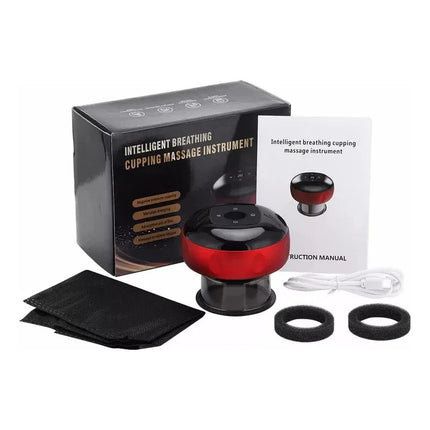 Masajeador Electrico Inalambrico Con Ventosas Anticelulitis Rojo