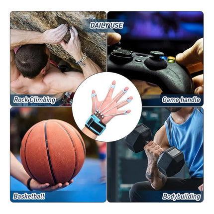 Entrenador De Dedos Premium Ejercitador Hand Grip Para Manos Celeste