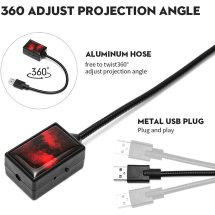 Luz Led Interior De Auto Usb Techo Azul Y Rojo Luz Led Casa Negro Azul Y Rojo