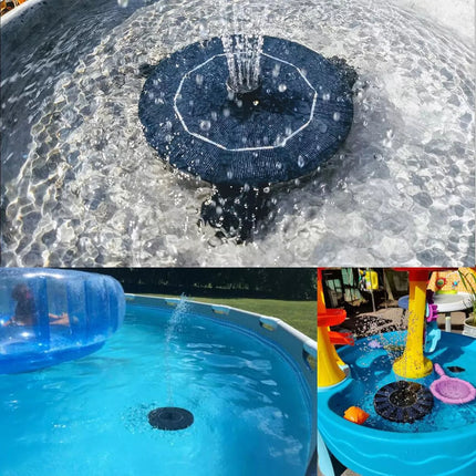 Fuente Flotante Recargable Con Panel Solar Jardin Exterior