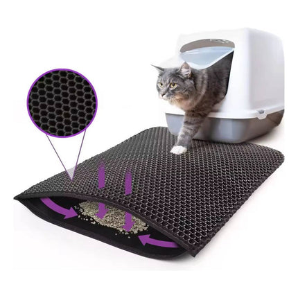 Alfombra Arenero Gato Doble Capa Impermeable 45x60cm
