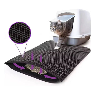 Alfombra Arenero Gato Doble Capa Impermeable 45x60cm