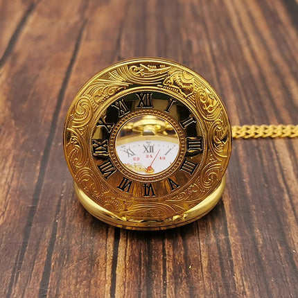 Mini Reloj De Bolsillo Retro Vintage Dorado Ideal Regalo Dorado