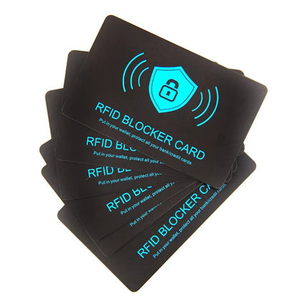 Tarjeta Protector Bloqueador Anti Robo Credito Debito Rfid Negro