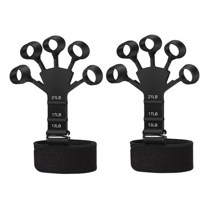 Ejercitador De Dedos Flex Grip Hand Grip X2 Super Resistente Negro
