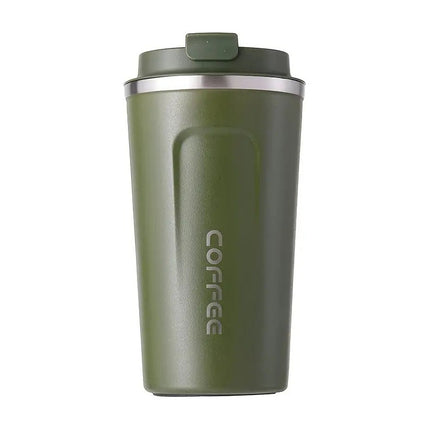 Vaso Térmico Y Portátil A Prueba De Fugas Para Automóvil Color Verde