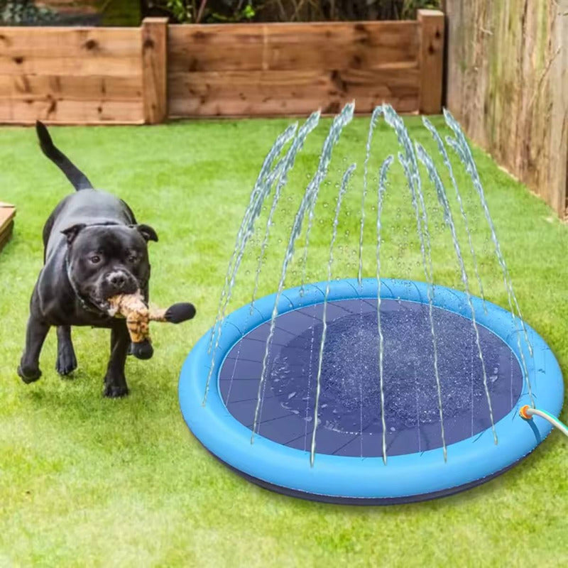 Alfombrilla Piscina De Aspersión Para Mascotas Inflable